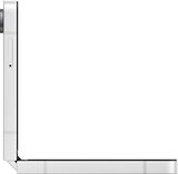 Samsung Galaxy Z Flip 7 FE wit linkerzijkant half geopend