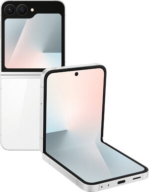 Samsung Galaxy Z Flip 7 FE wit overzicht