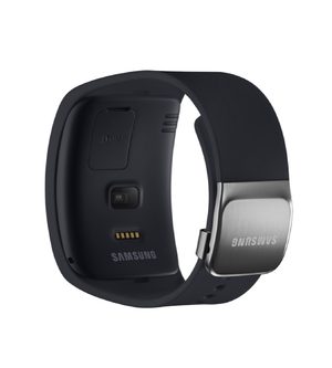 Samsung Gear s blue black back tilted ed