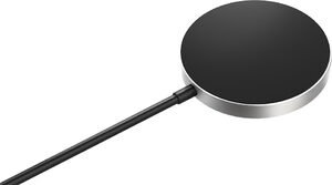 Samsung Qi2 Single Magnetic Wireless Charger zwart voorkant zijkant schuin 2