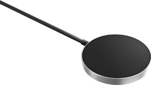 Samsung Qi2 Single Magnetic Wireless Charger zwart voorkant zijkant schuin