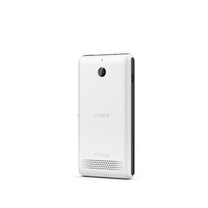 Sony Xperia E1 wit achterkant schuin