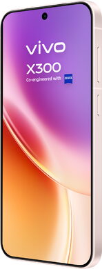Vivo X300 pink voorkant rechterzijkant