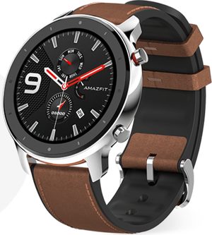 xiaomi Amazfit GTR 42mm front right side brown