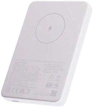Xiaomi magnetic power bank 5000mah wit achterkant linkerzijkant