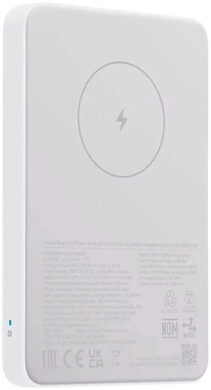 Xiaomi magnetic power bank 5000mah wit achterkant rechterzijkant