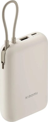 Xiaomi power bank 10000 mah bruin voorkant linkerzijkant bovenkant