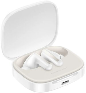 Xiaomi Redmi Buds 6 wit case voorkant linkerzijkant geopend