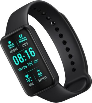 Xiaomi Redmi Smart Band Pro negro tapa delantera lado derecho aslant