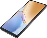 ZTE Blade A56 zwart voorkant rechterzijkant onderkant schuin