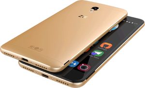 ZTE Blade V7 goud overzicht voorkant achterkant